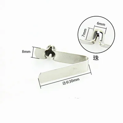 YYT 10PCS V-shaped spring buckle 6mm spring buckle steel sheet stainless steel vertical spring sheet