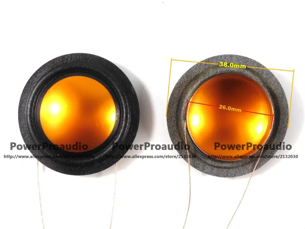 10PCS High Quality 26mm silk+titanium  diaphragm dome Tweeters loudspeaker speaker voice coil lead wire same direction 4ohm