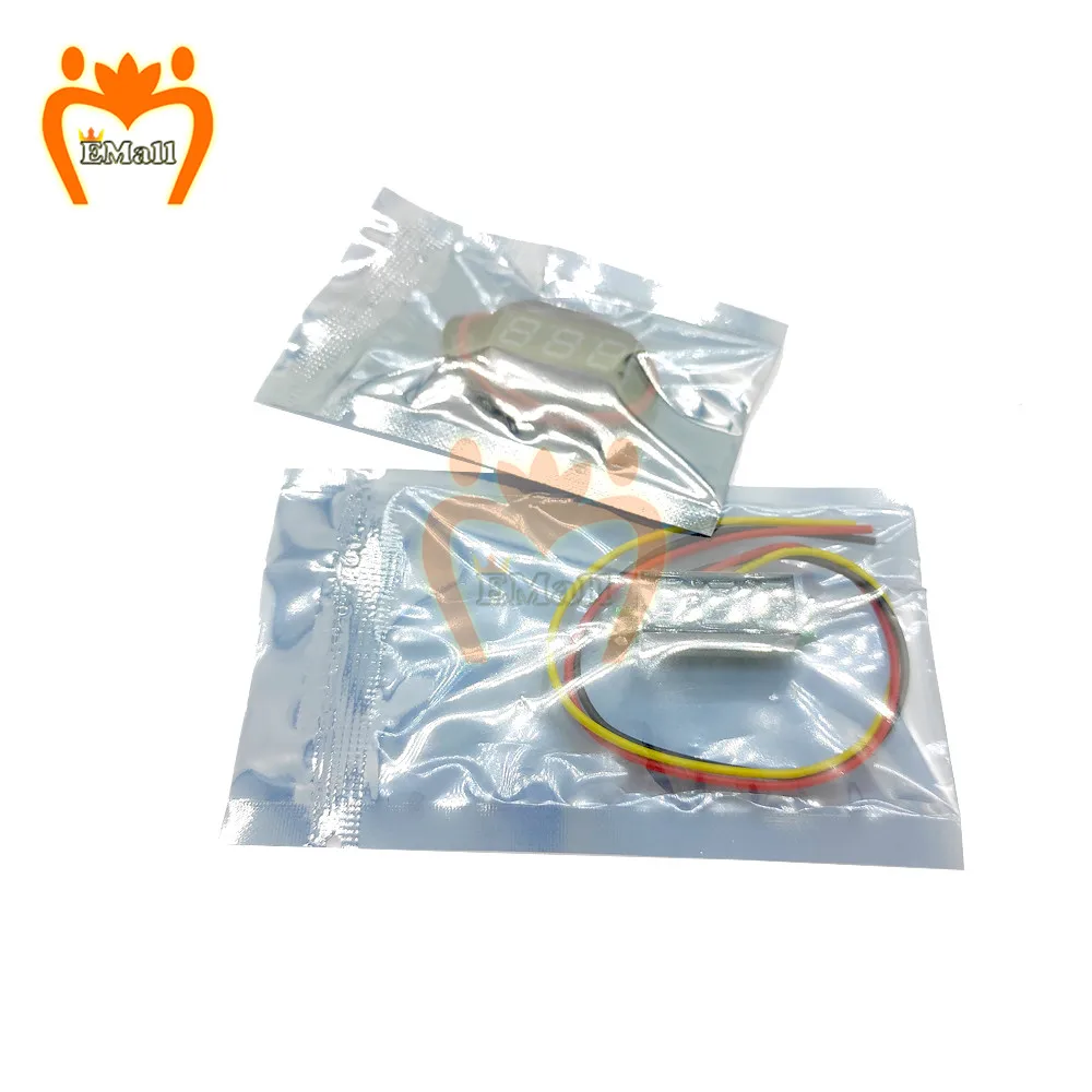 0.36 인치 0.36 "디지털 전압계 빨간색 녹색 파란색 DC 0V-100V 200V 3 라인 가변 전압 패널 미터 DC30V