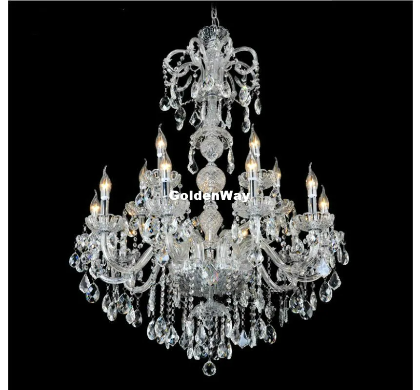 

Modern Crystal Chandeliers Home Lighting lustres de cristal Decoration D75cm H98cm Luxury Candle Chandelier Living Room Pendant