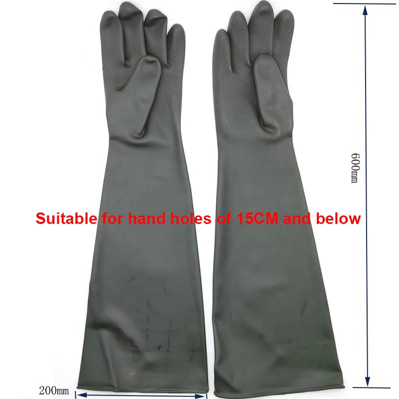 Sandblasting Rubber Gloves Sandblasting Machine Accessories Box Type Manual Sandblasting Machine Protective Gloves