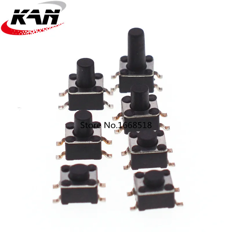 20PCS PCB Tactile Tact Mini Push Button Switch SMD 4pin Micro switch 4.5x4.5*3.8/4.3/4.5/5/6/7 MM 4.5x4.5x4.3MM/5MM/6MM/7MM