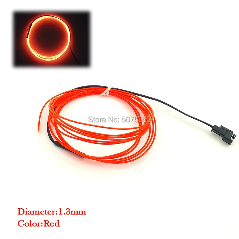 GZYUCHAO EL 1.3mm Flexible EL Wire Rope Waterproof EL Tube Neon Led Light Cable DIY Material For House Decorative