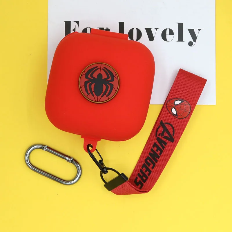 الكرتون مارفل حقيبة سماعة الاذن غطاء ل يدق باور بيتس برو سيليكون سماعة رأس مزودة بتقنية البلوتوث الغطاء الواقي ل مع الحبل