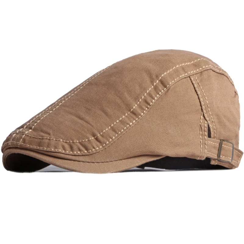 HT3670 Men Women Berets 100% Cotton Flat Cap Male Female Spring Summer Artist Painter Beret Hat Adjustable Beret Cap