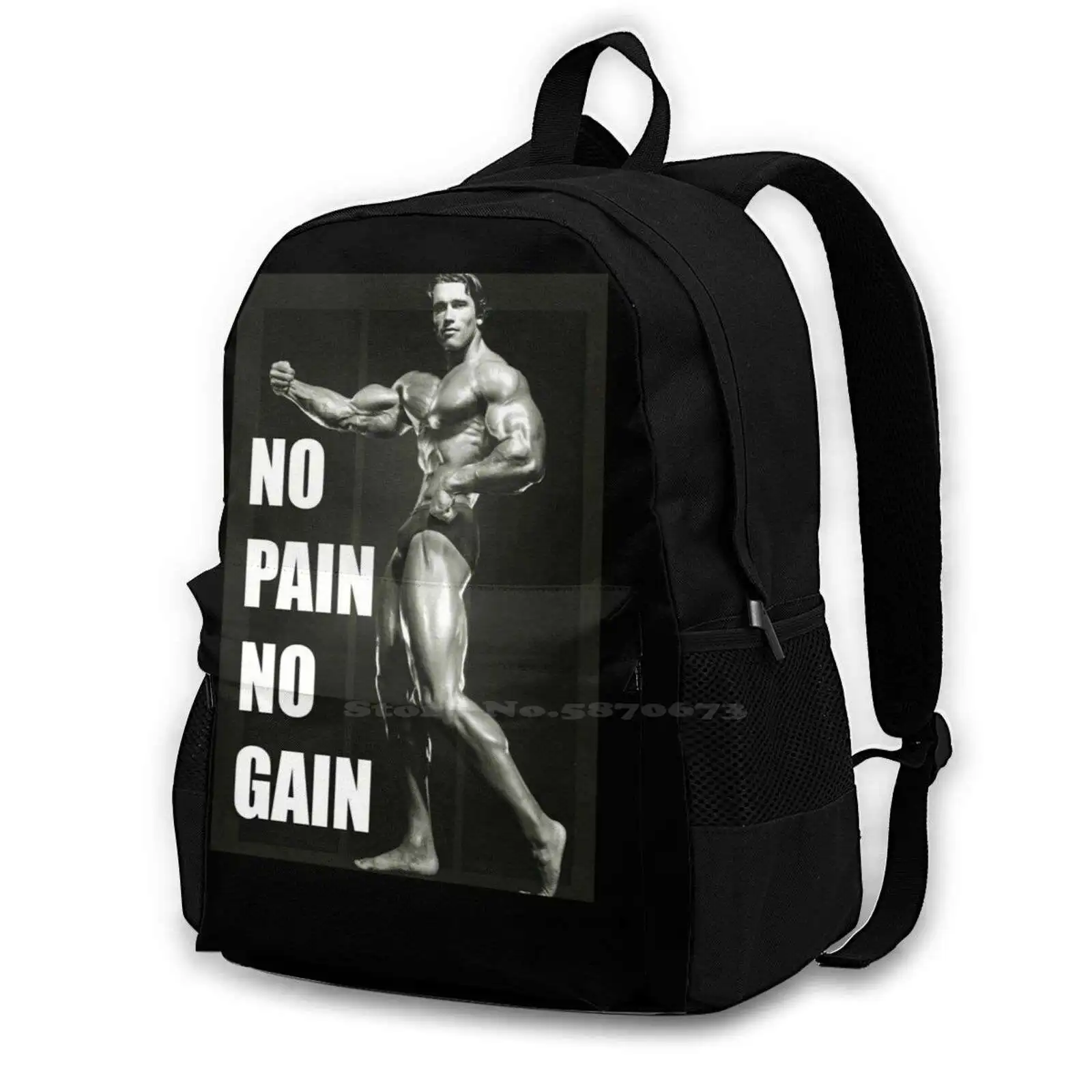 Schwarzenegger-No Pain No Gain! Trouxa para o estudante, portátil, saco do curso, para a escola, para o portátil