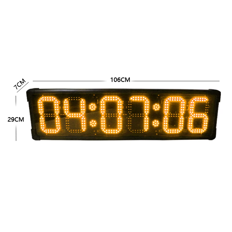 Ganxin  8'' LED Countdown Marathon Timer large square sports timer clock