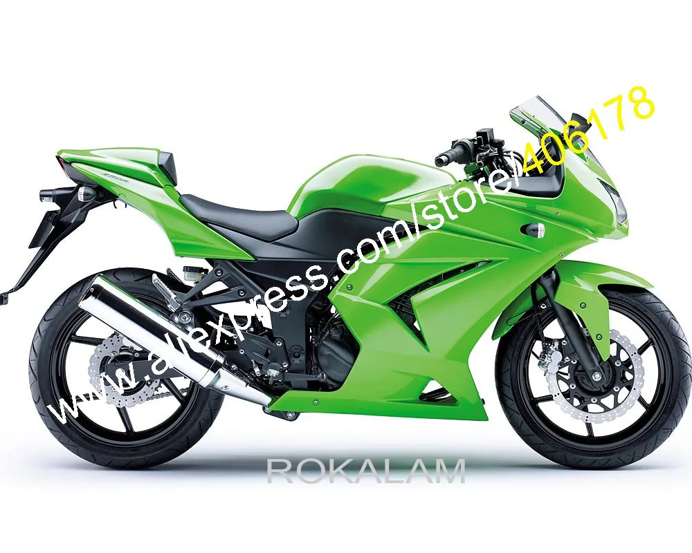 Fairing For Kawasaki 250R EX 250 2008 2009 2010 2011 2012 Green Sport Motorcycle Fairings ninja 250r Sales (Injection Molding)