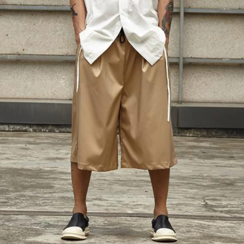 

Men's trousers summer fashion casual wide-leg trousers men's culottes youth shorts street hip hop yamamoto style