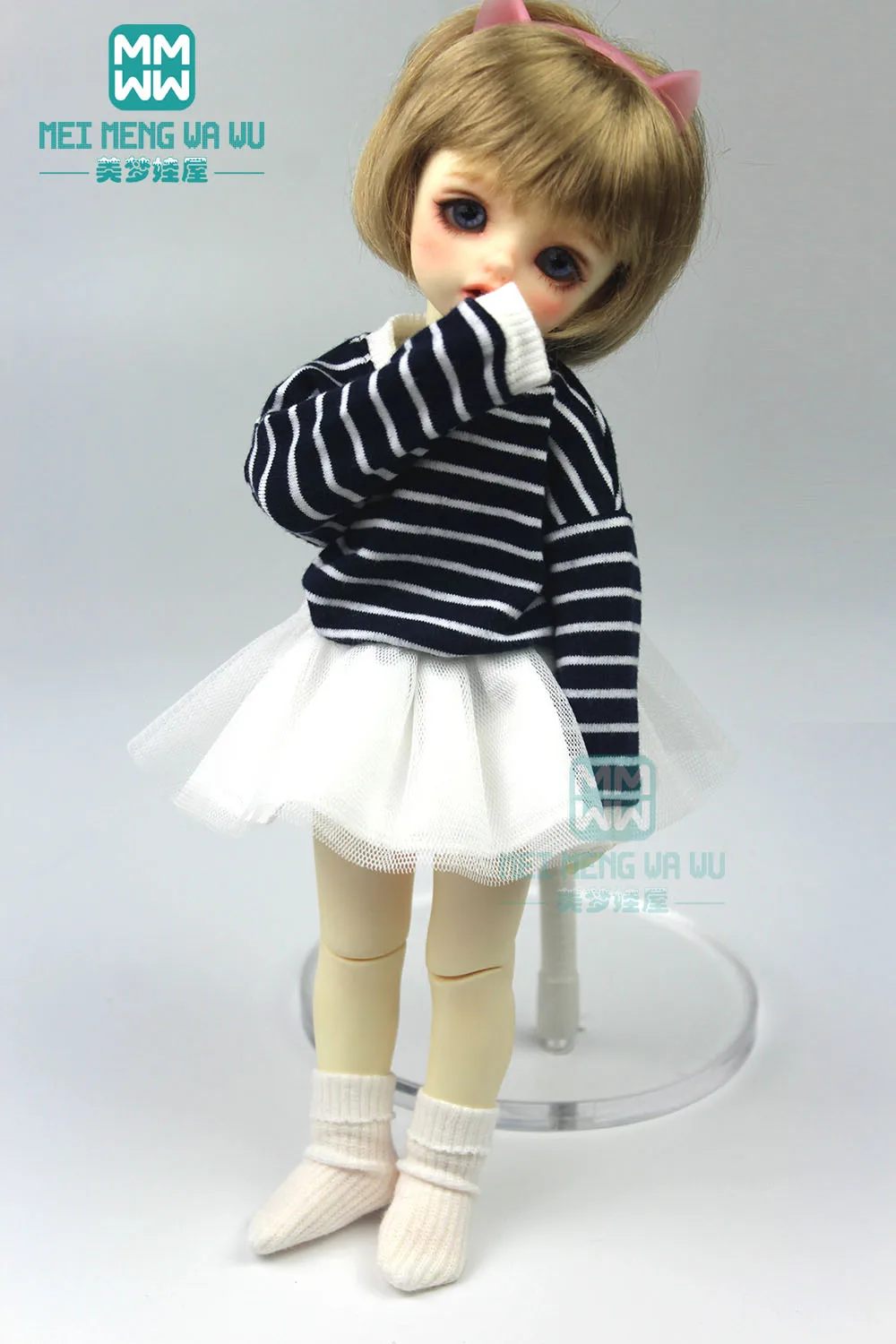 Doll clothes Striped T-shirt, sweater pullover for 27-30cm 1/6 BJD YOSD MYOU doll accessories