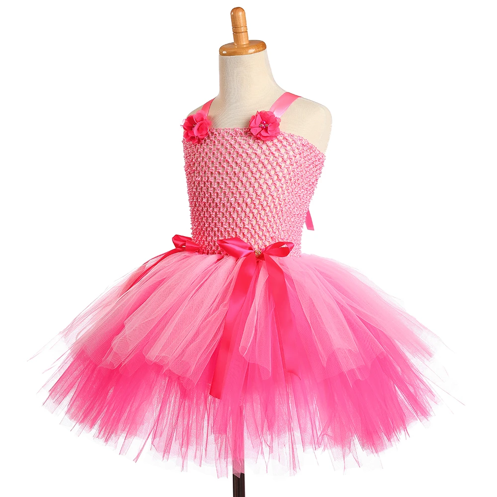 Hot Pink Lol Dresses for Girls Christmas Tutu Dresses for Children Surprise Dolls Birthday Costumes Kids Halloween Party Clothes