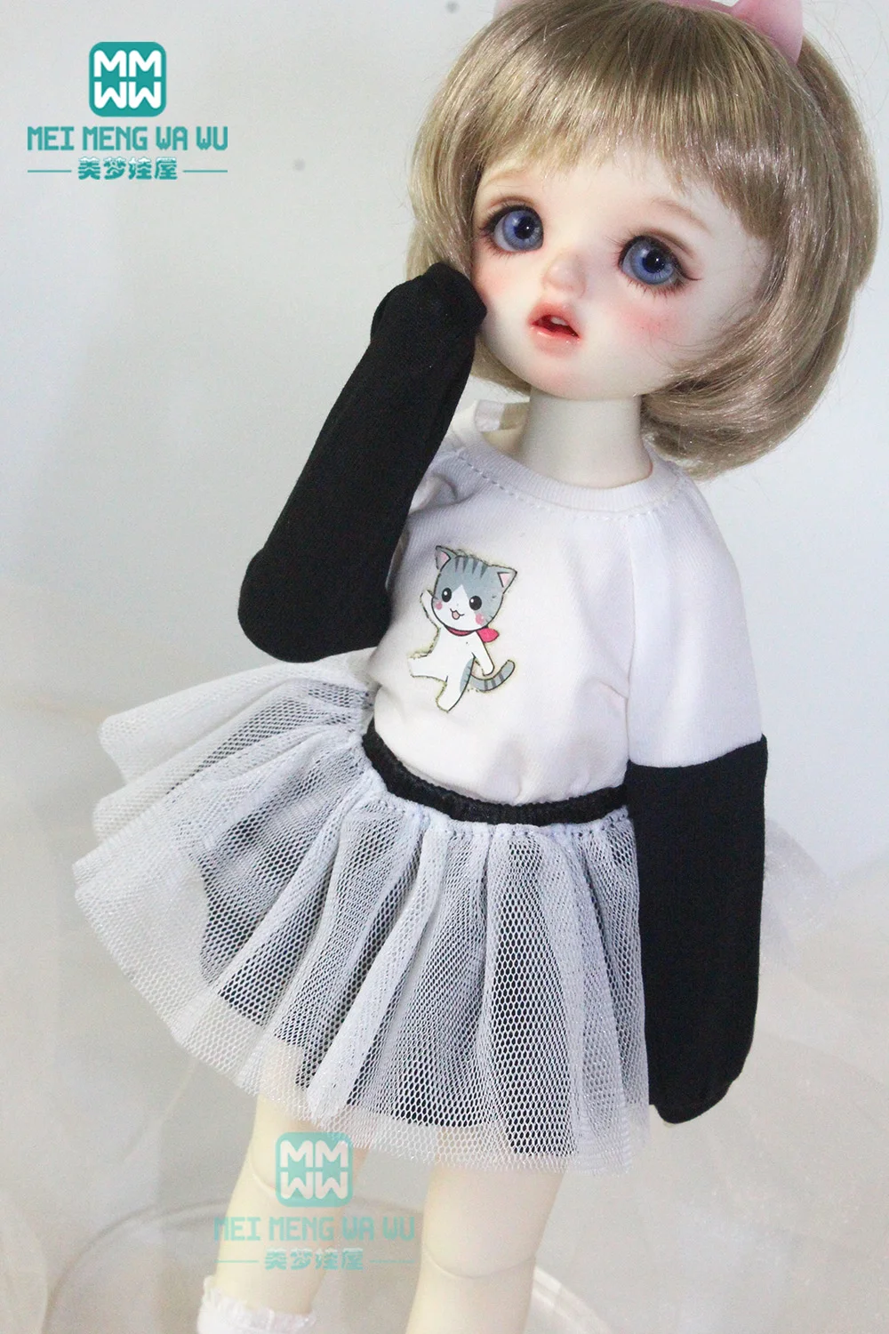 Bjd-ysd人形服,3ピース,ファッショナブル,ジャンプスーツ,糸スカート,ソックス,30cm, 1/6