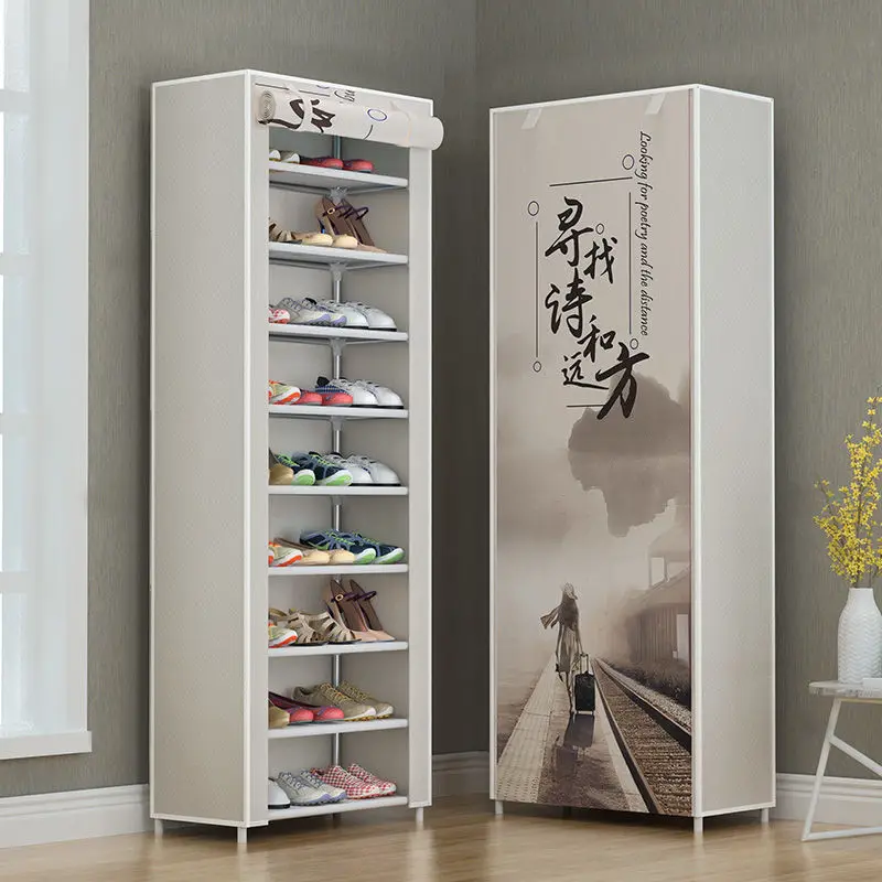 DIY Shoe Rack Dustproof Shoes Storage Cabinet Home Organize Cabinet Space Saving High Quality Furniture Cloth Cover Shoe Cabinet