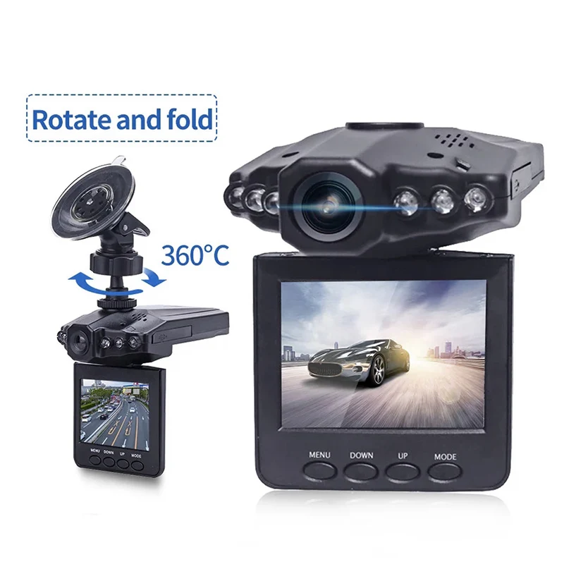 2.2 Inch Full High-definition 1080P Car DVR Vehicle Camera Video Recorder 6 Infrared LED Night Vision Rotation