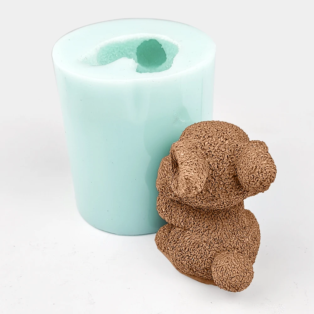 3D Silicone Wedding Birthday Candle Mold 3D Animal Adorable Squirrel Moulds Bunny Soap Molds Clay Resin Moulds