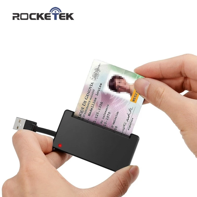 Rocketek Smart Card Reader USB 2.0 Memory Card Clone for ID Bank EMV Electronic DNIE DNI Citizen Sim Cloner adapter for PC