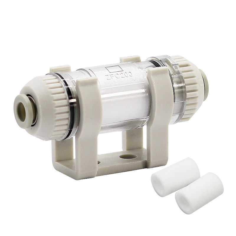 Pneumatic pipeline vacuum generator filter ZFC100/ZFC200 negative pressure filter core cotton quick plug pipe