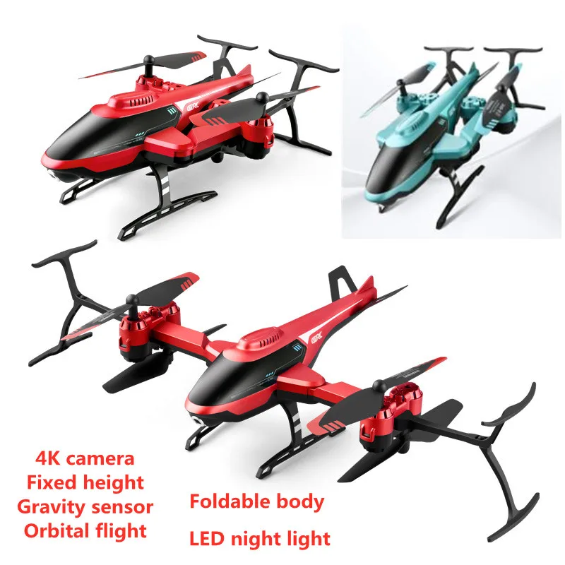 

RC Helicopter 4CH 6-axis Gyroscope 4K HD Camera Gravity Sensor Wifi FPV One-Click Take-Off And Landing Aircraft Child's Gift