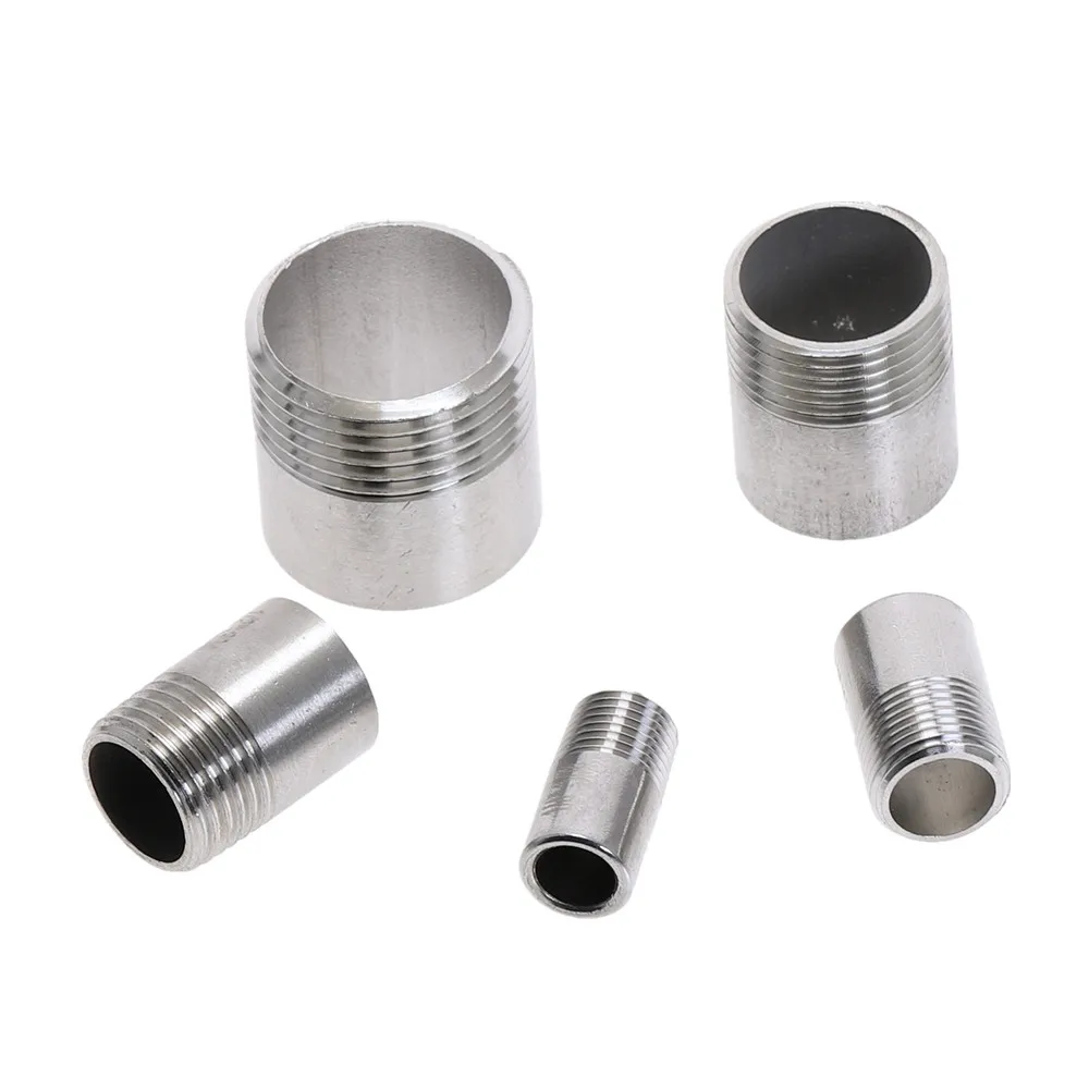 1pcs 304 Stainless Steel Single Round Tube Outer Wire Plumbing Fittings 1/4\'\' 3/8\