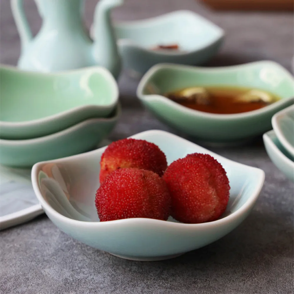 Fruit Plate Sauce Seasoning Dish 1PC Small Bowl Porcelain Dinnerware Celadons Tableware Dishwasher and Microwave Safe