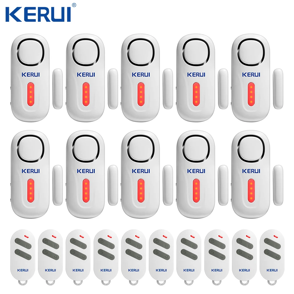 KERUI D2 Door Window Sensor Alarm PIR Magnetic Wireless Alarm System Security with Remote Control Alarm System