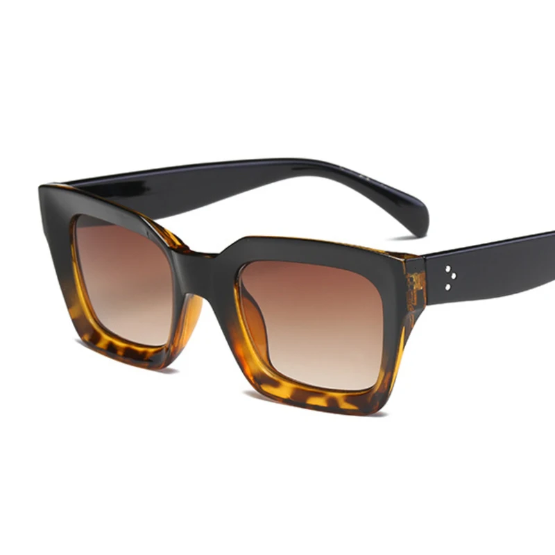 New Fashion Woman Luxury Brand Square Sunglasses Ladies Vintage Oversized Sun Glasses Female Big Frame Uv400 Shades Black image 3