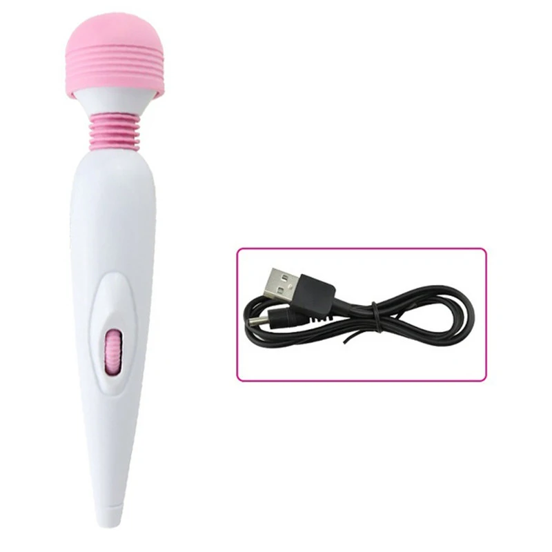 Realistic Penis 3 Color Magic Wand Powerful Body Massage Stick AV Vibrators Clitoris Stimulator Sex Toys For Women Anal Plug