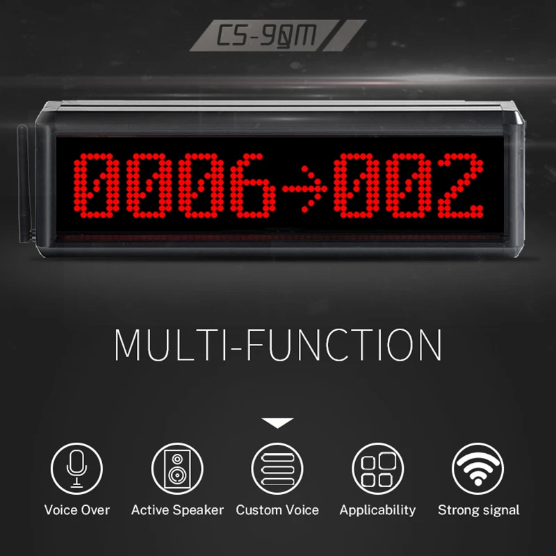 BYHUBYENG Wireless Queue Management Calling Restaurant Paging System Waiter Customer Restaurante Pager LED Long Distance