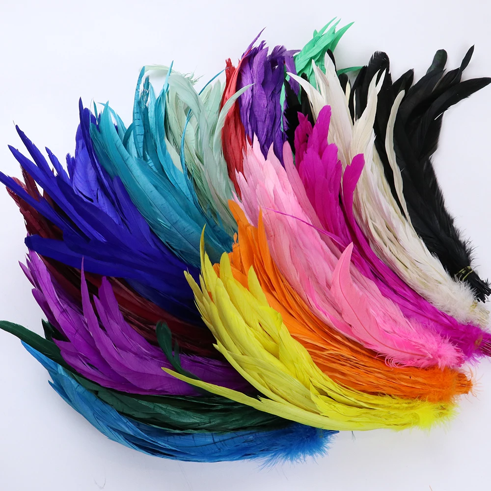 25-30CM Natural Rooster Feathers Tail Coque Cock Plumes For Diy Sewing Clothing Accessory Home Party Decoration Crafts Wholesale