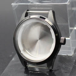 Black 40mm luxury Men's Watch Cases 20mm Bracelet Parts Pilot Mod 316 Stainless Steel Parts For Seiko Nh34 Nh35 Nh36/38 Movement