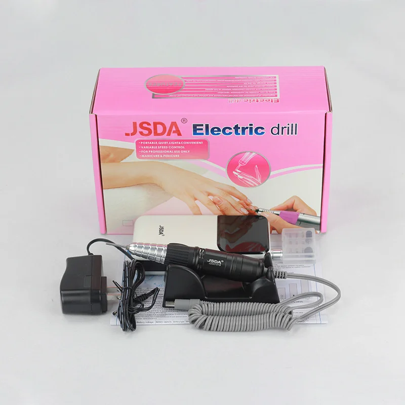 Venda quente portátil jsda jd201 30000rpm broca do prego máquina elétrica recarregável unhas equipamento da arte máquina para manicure