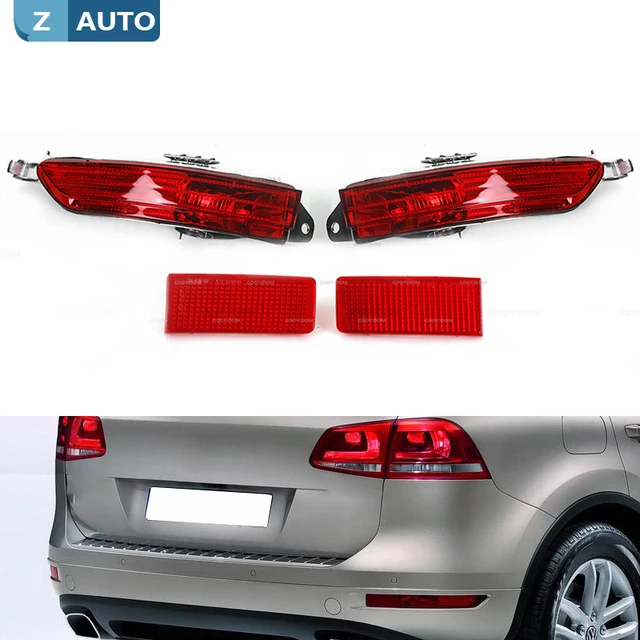 Auto lewego prawego reflektor tylnego zderzaka ostrzeżenie listwa oświetleniowa Bar dla VW Touareg 2011 2012 2013 2014 2015 7P6945105 7P6945106