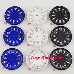 High quality 33mm watch dial Parts date window fit for ETA 2824 2836 MIYOTA 8215 821A Mingzhu DG 2813 Movement Luminous