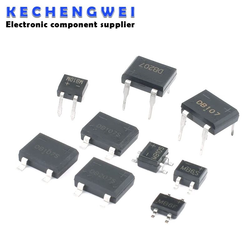 20PCS MB6F MB6S MB8F MB8S MB10F MB10S ABS8 ABS10 ABS210 DB104S DB105S DB106S DB107S DB157S DB207S SOP-4 Rectifier Bridge Stack