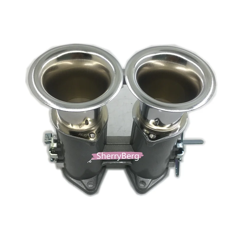 SherryBerg  45dcoe 45 dcoe 45mm DCOE Twin 45mm Throttle Bodies Body + air horns /stacks for Weber/Dellorto/Solex DCOE/DHLA carb