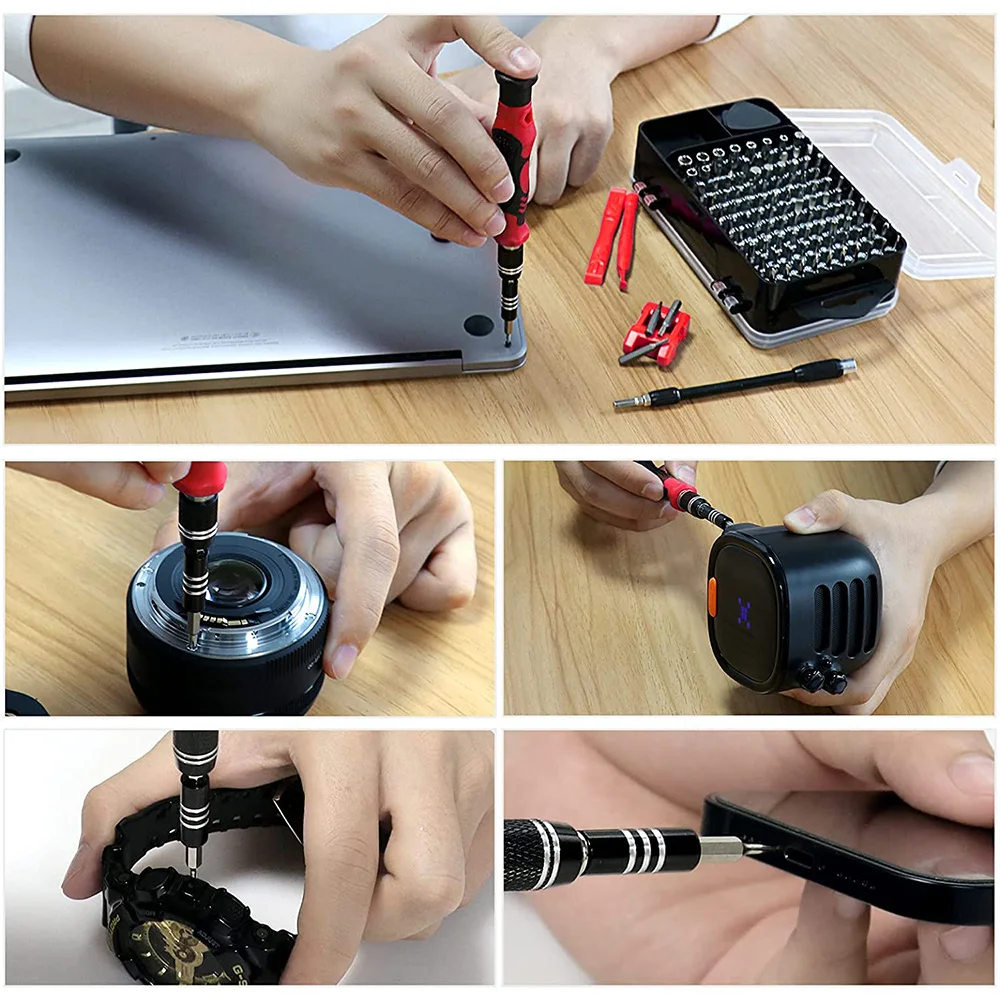 Imagem -06 - Conjuntos de Chave de Fenda de Precisão Kit de Reparo de Computador com Mini Chave e Removedor de Parafuso para Tablets Relógios Iphones 117 130 138 em