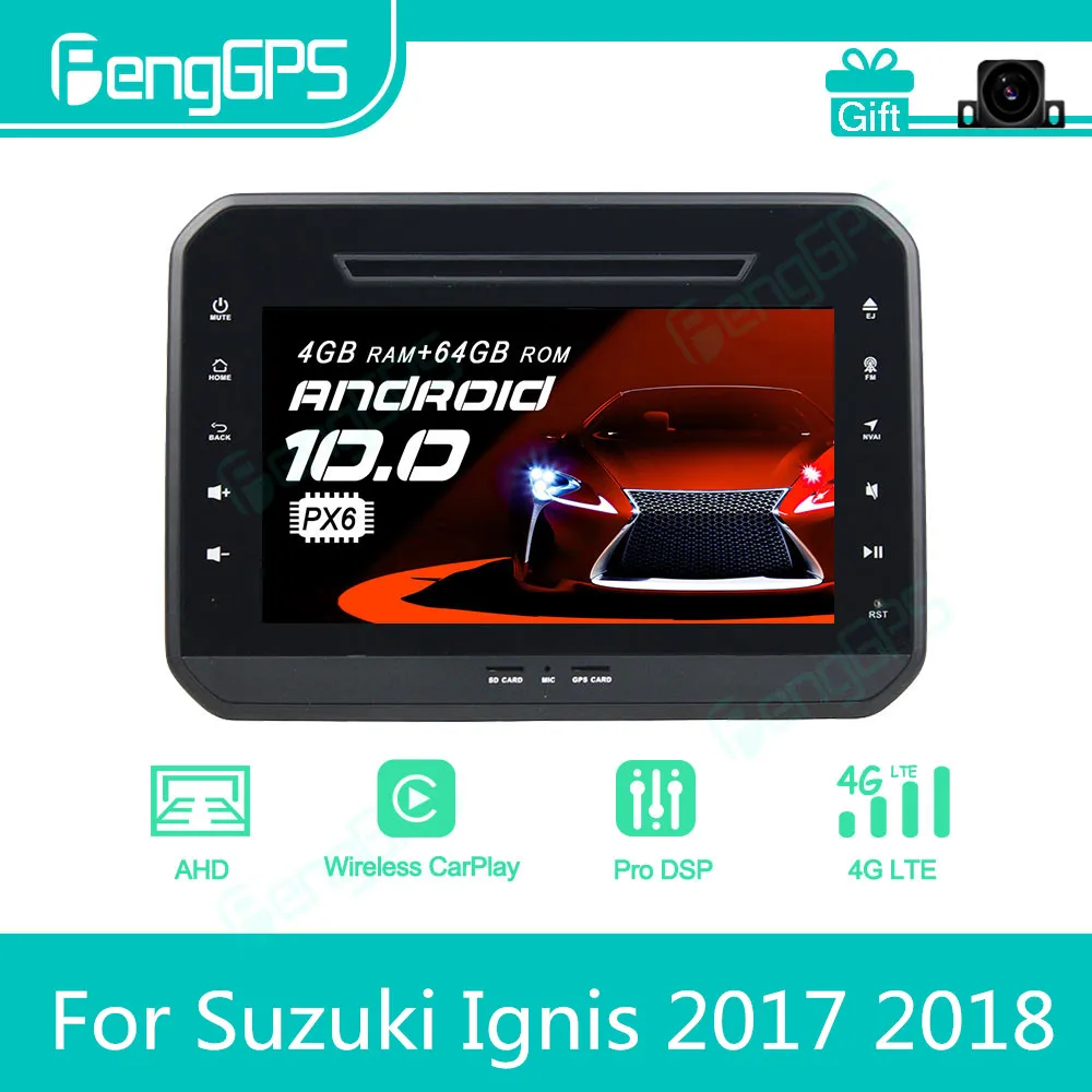 For Suzuki Ignis 2017 2018 Android Car Radio Stereo Multimedia DVD Player 2 Din Autoradio GPS Navigation PX6 Unit Screen Display