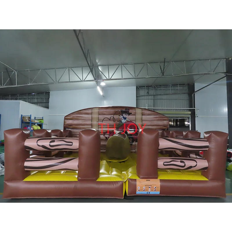 5x5m Machine Rodeo Ride game, inflatable Mechanical bull rodeo fighting sport games for adults and kids