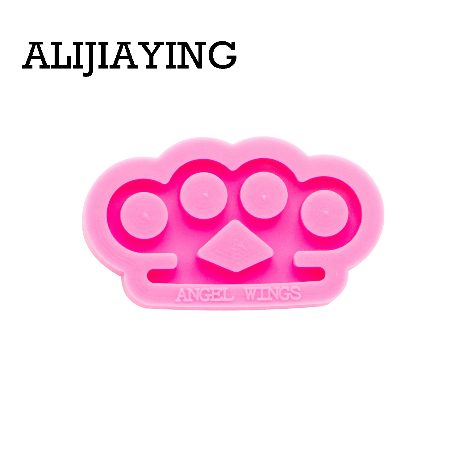 DY0268 Smooth art designbrass knuckles molds Non-stick craft epoxy resin mould DIY silicone mold for Keychain jewelry