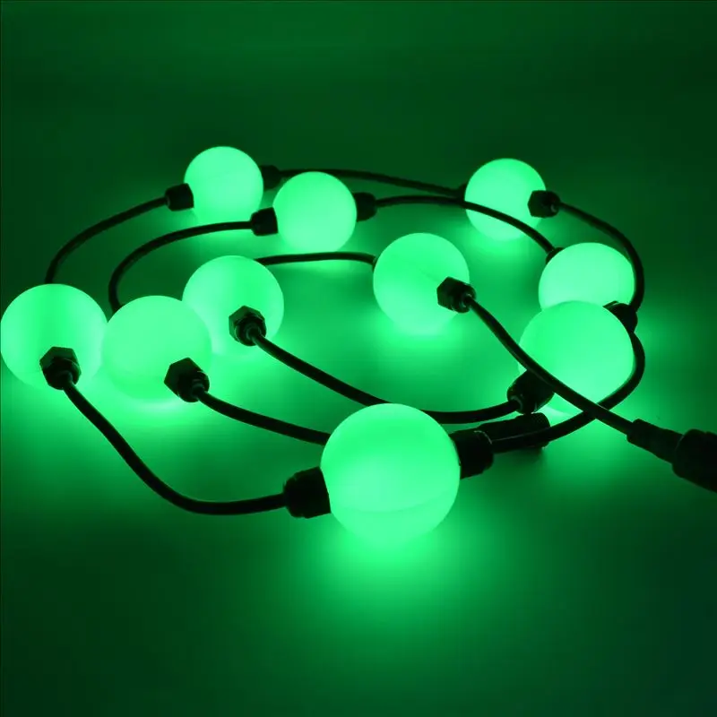 100X WS2811  360degree 3D effect full color led ball milky cover 10PCS per string