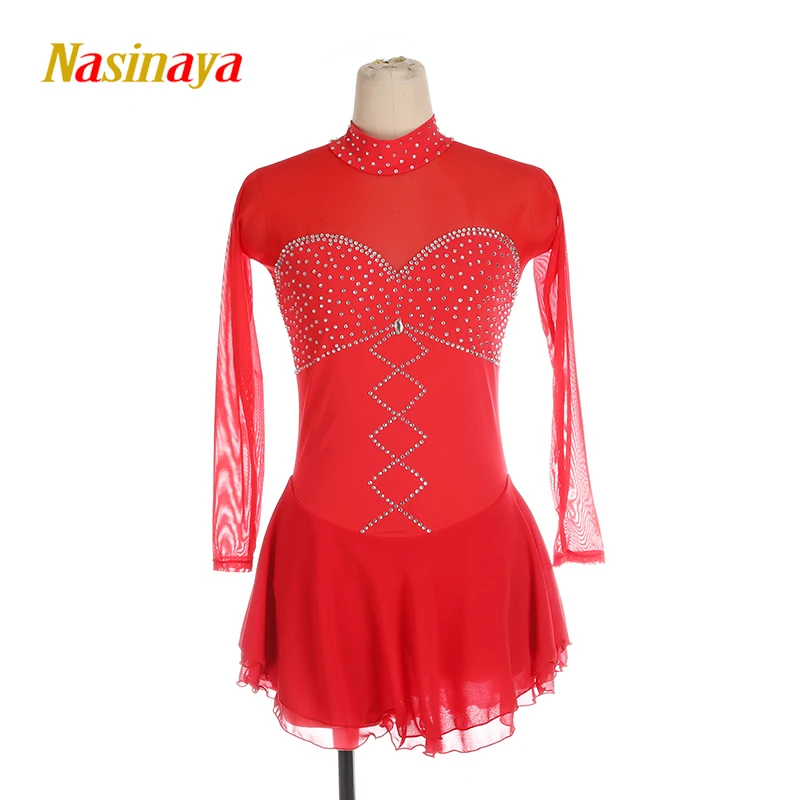 

Women's Children's Rhythmic Gymnastics Red Performance Clothing Figure Skating Competition Training Dress Customization