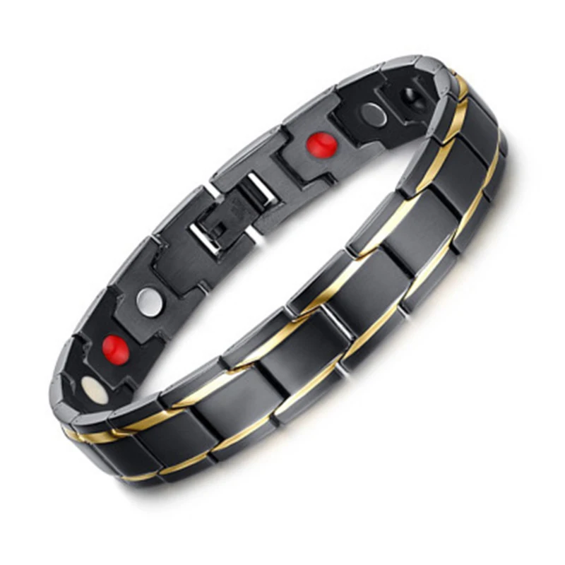 Titanium Steel MagneticTherapy Bangle Bracelets Therapeutic Energy Healing Powerful Magnets Bracelet Improve Blood Circulation