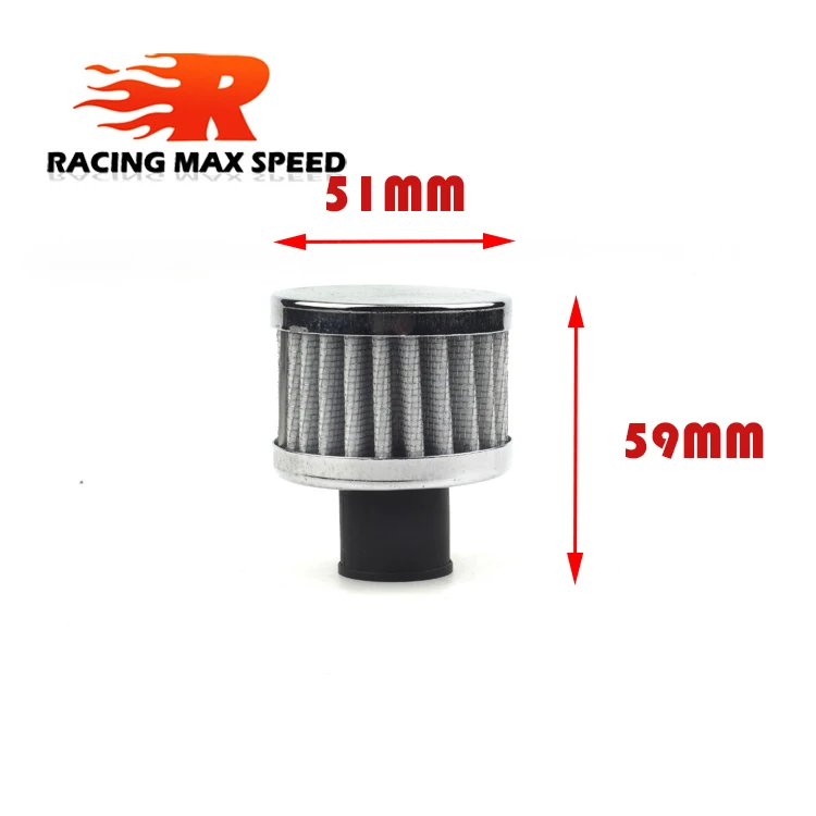 Universal 9MM 12MM 18MM Car Air Filter for Motorcycle Cold Air Intake High Flow Crankcase Vent Cover Mini Breather Filters