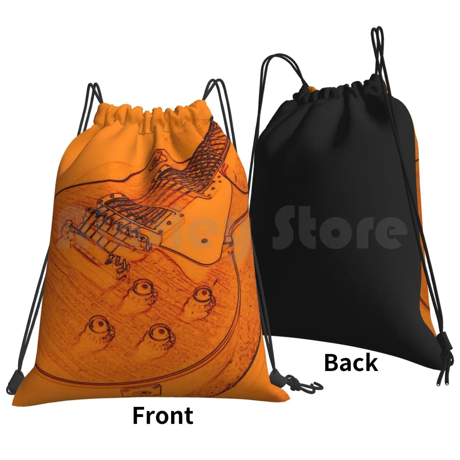 Legendary Backpack Drawstring Bag Riding Climbing Gym Bag Guitar Epiphone Rockandroll Metal Special Standard Vintage Goldtop