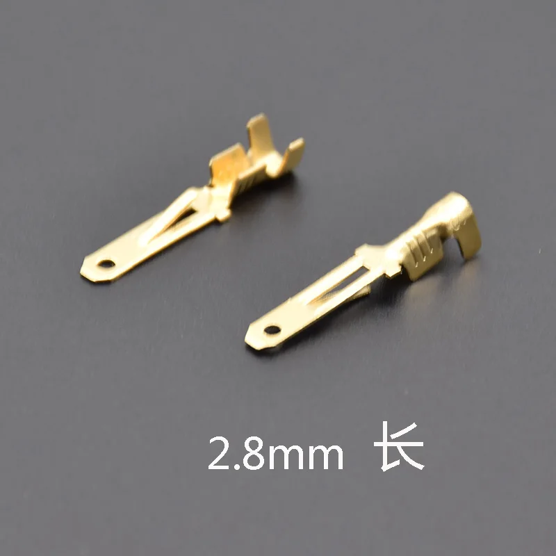 100 Stück/50 Stück 2,8/4,8/6,3 mm Spaten-Crimp-Anschlüsse, elektrische Isolierhülse, Drahtverbinder für 22–16 AWG 0,5 mm2–1,5 mm2