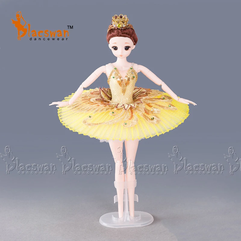 Kids Ballerina Doll the Bridesmaids in Yellow Professional Ballet Costume 12