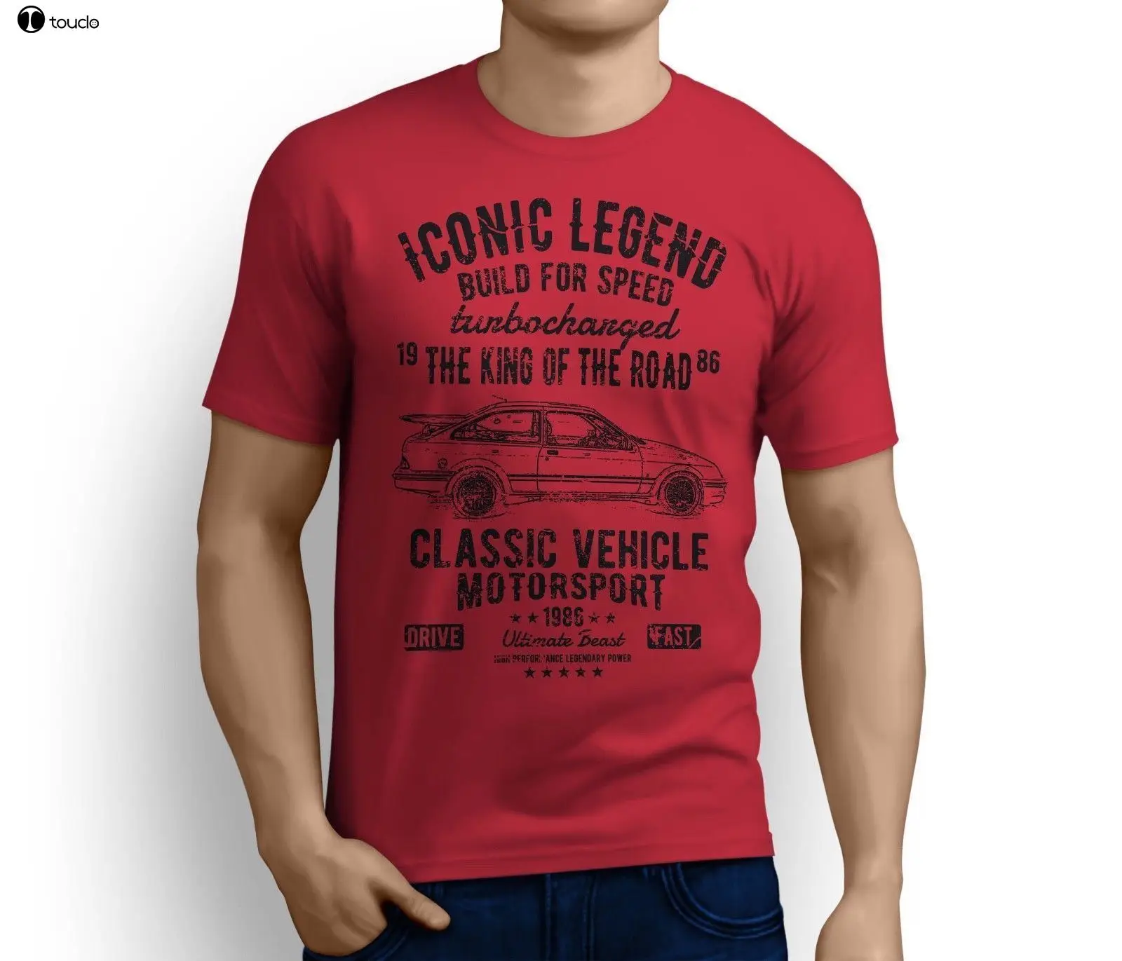 Summer New Men Cotton T-Shirt Legend AMERICAN CAR Sierra RS Cosworth RS500 Inspired Motorsports Car Art Unisex Hipster Tshirts