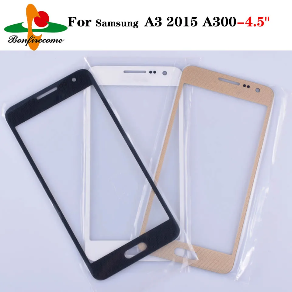 For Samsung Galaxy A3 2015 A300 A300H A300F A300M A3000 SM-A300H/DS Touch Screen Panel Front Outer Glass Lens Cover Replacement