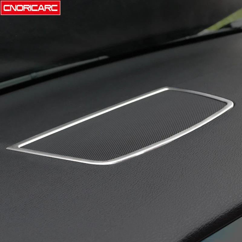 

Stainless Steel Horn Ring Frame Cover Trim For BMW X5 E70 X6 E71 2008-2014 Interior Dashboard Stereo Speaker Decorative Strip