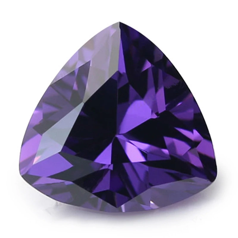 Unheated 9.80 Cts Natural Gemstone Mined Sri-Lanka Violet Sapphire 12x12mm Triangle Cut VVS Gem